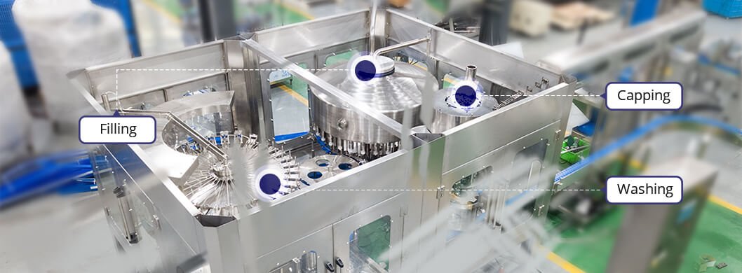 washing filling capping machine 